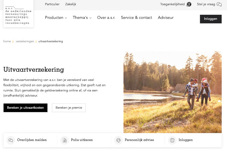 asr uitvaartverzekering: online premie berekenen